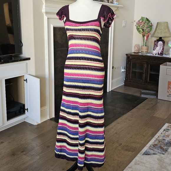 NWT ZARA  LONG CROCHET DRESS special edition dress  S - Picture 16 of 16